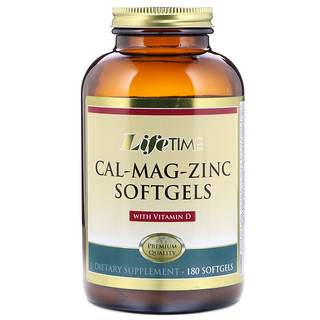 LifeTime Vitamins, Cal-Mag-Zinc with Vitamin D, 180 Softgels