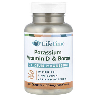 LifeTime Vitamins, Calcium-Magnesium, Kalium, Vitamine D & Borium, 120 Capsules