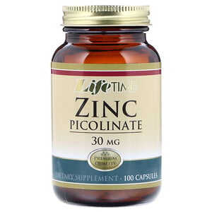 Отзывы о Лайф Тайм, Zinc Picolinate, 30 mg, 100 Capsules