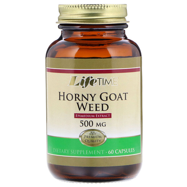 LifeTime Vitamins, Horny Goat Weed, 500 mg, 60 Capsules - iHerb