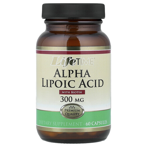 ライフタイムビタミン LifeTime Vitamins, アルファリポ酸、300mg、60粒