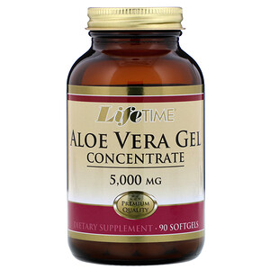 Отзывы о Лайф Тайм, Aloe Vera Gel Concentrate, 5,000 mg, 90 Softgels