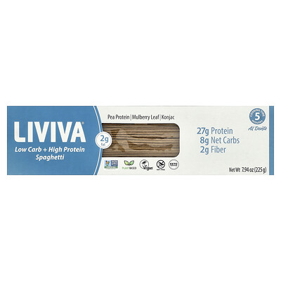 Product Image for LIVIVA, Low Carb + High Protein Spaghetti, 7.94 oz (225 g)