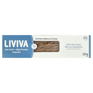 LIVIVA, Linguine cu conținut scăzut de carbohidrați și proteine, 225 g