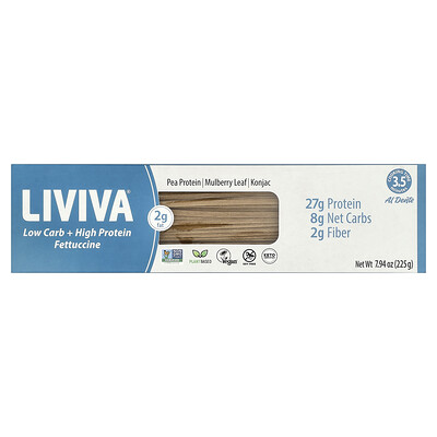 Product Image for LIVIVA, Low Carb + High Protein Fettuccine, 7.94 oz (225 g)