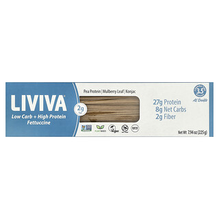 LIVIVA, fettuccine cu conținut scăzut de carbohidrați și proteine, 225 g;