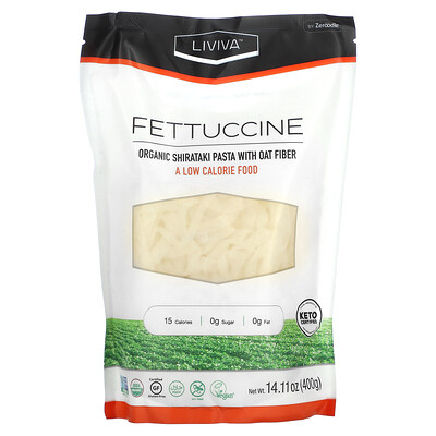 

LIVIVA Fettuccine Organic Shirataki Pasta With Oat Fiber 14.11 oz (400 g)