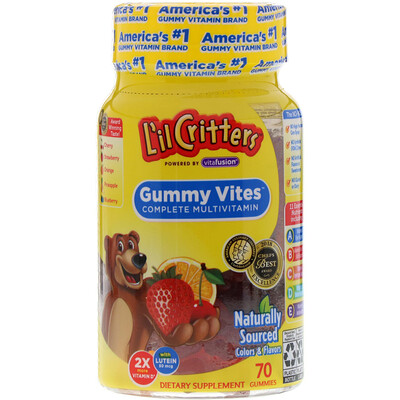 

L'il Critters Gummy Vites, полноценный мультивитаминный комплекс, 70 жевательных конфет