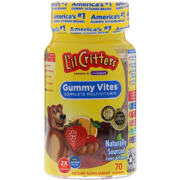 L'il Critters, Gummy Vites فيتامينات كاملة، 70 علكة