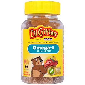 L'il Critters, Омега-3, 60 жевательных таблеток