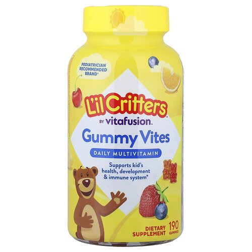 L'il Critters, Gummy Vites Daily Multivitamin, tägliches Multivitaminpräparat, 190 Fruchtgummis