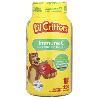 L'il Critters, Immune C Plus Zinc & Vitamin D, 190 Gummies