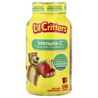 L'il Critters, Gomas de Zinco e Vitamina D Immune C™, 190 Gomas