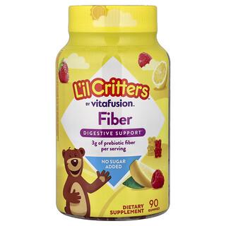 L'il Critters, Fibras para Auxílio Digestivo, Sabores Naturais, 90 Gomas