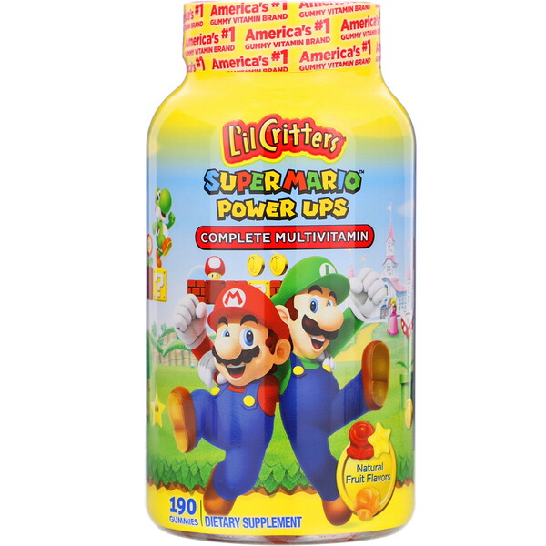 Lil Critters Complete Multivitamin Gummies Super Mario Power Ups 