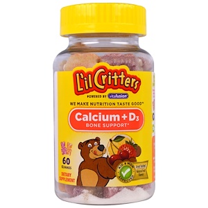 Отзывы о Лил Криттерс, Calcium+D3, Bone Support, 60 Gummies