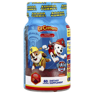 L'il Critters, Paw Patrol The Movie, Multivitamínico de Goma, Frutas Naturais, 60 Gomas