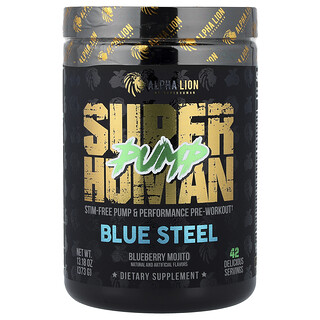 ALPHA LION, SuperHuman Pump, Blue Steel, Blueberry Mojito, 373 g (13,18 ons)
