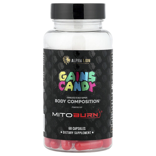 Alpha Lion Gains Candy, MitoBurn®, 60 Capsules