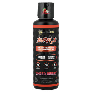 ALPHA LION, Burn2O, Versnipperde Bes, Aardbei & Vanille, 15.72 oz (465 ml)