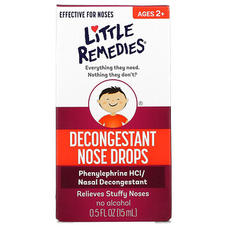 Little Remedies, Decongestant Nose Drops, Ages 2+, 0.5 fl oz (15 ml)