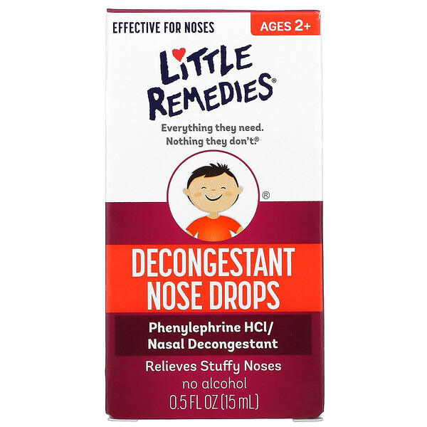 Little Remedies, Противозастойные капли для носа, для детей от 2 лет, 15 мл (0,5 жидк. Унции)