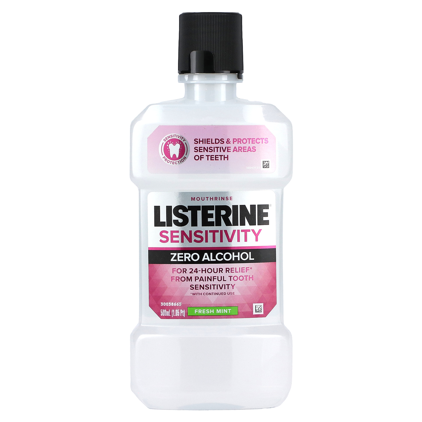 Listerine, Mouthrinse, Sensitivity, Zero Alcohol, Fresh Mint, 1.05 pt