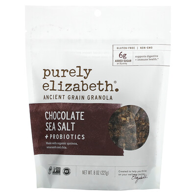 Купить Purely Elizabeth Гранола из старинного зерна. Шоколадная морская соль с пробиотиками, 227 г (8 унций)