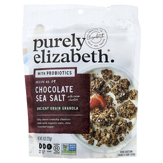 Purely Elizabeth, Ancient Grain Granola with Probiotics. Chocolate Sea Salt with Cocoa Clusters, 8 oz (227 g)