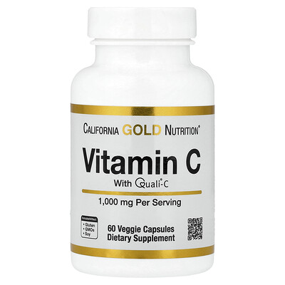 California Gold Nutrition, Vitamina C Quali®-C, 1000 mg, 60 cápsulas vegetales