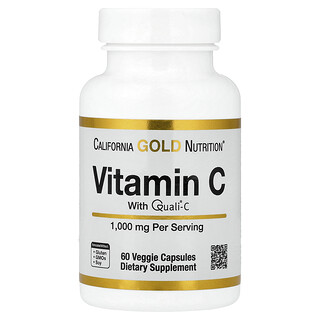 California Gold Nutrition, Vitamine C, Quali-C®, 60 Veggie Capsules (1.000 mg per Capsule)