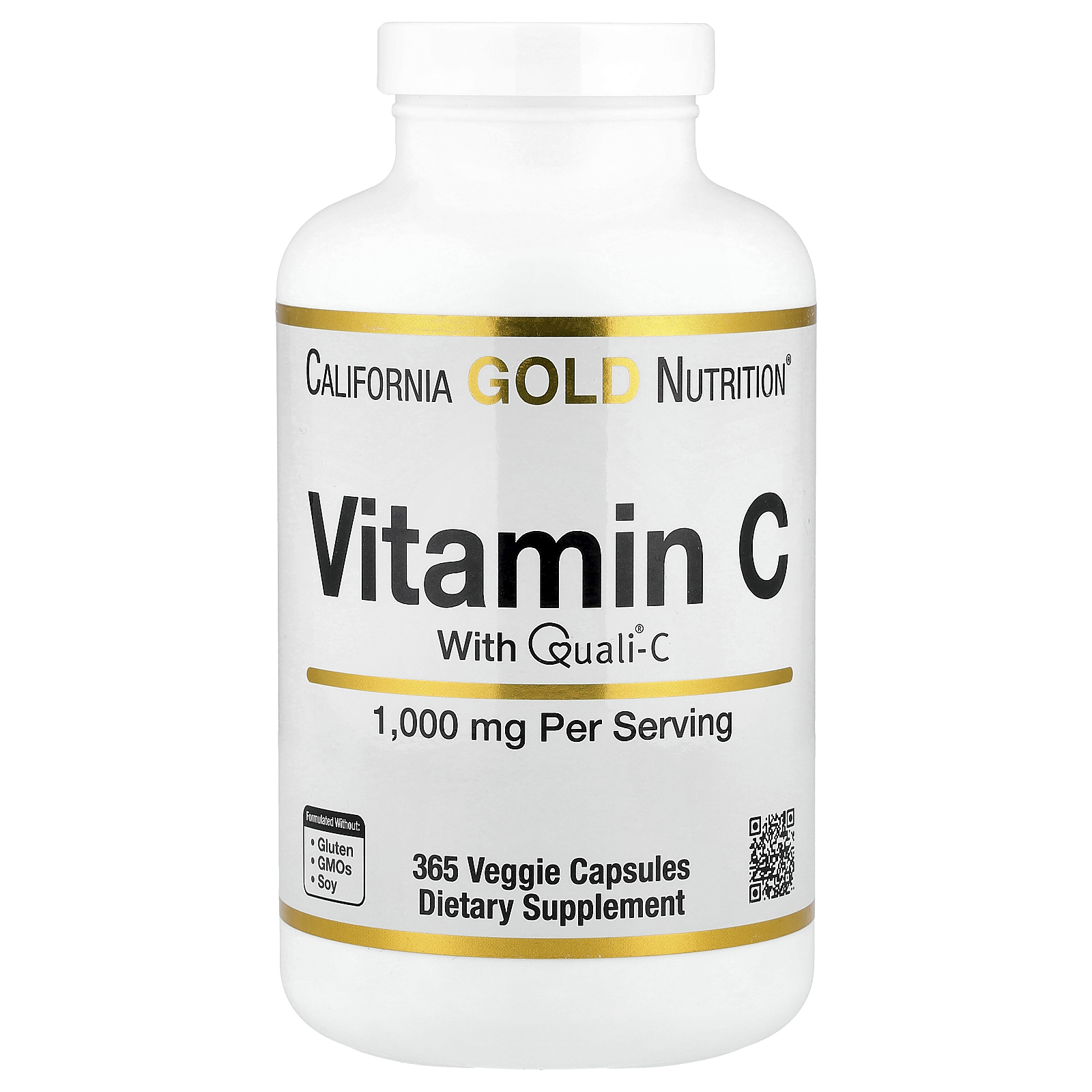 California Gold Nutrition (캘리포니아골드뉴트리션), 비타민C, Quali®-C, 1,000mg, 베지 캡슐 365정