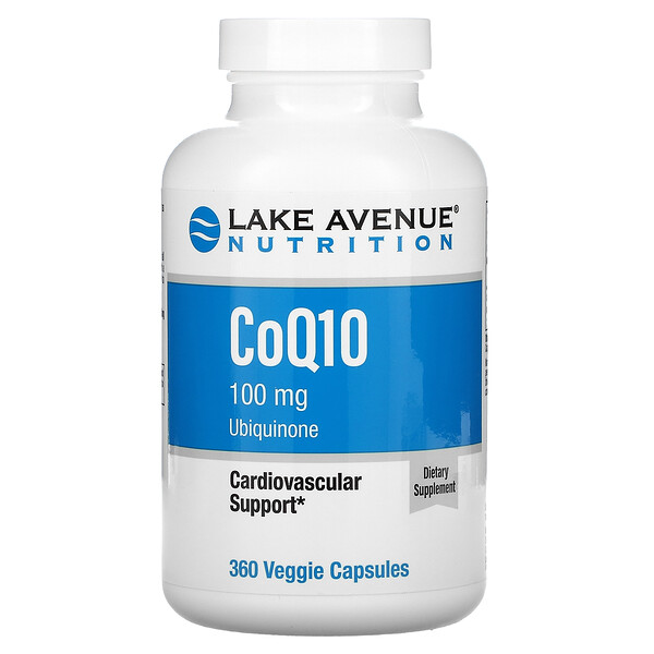 Lake Avenue Nutrition, CoQ10、米国薬局方（USP）グレード、100mg、ベジカプセル360粒