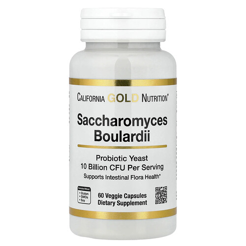 California Gold Nutrition, Saccharomyces Boulardii, 60 Veggie Capsules (5 Billion CFU per Capsule)