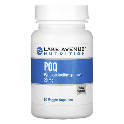 Lake Avenue Nutrition PQQ (пирролохинолинхинон), 20 мг, 60 растительных капсул