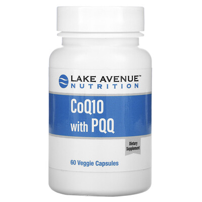 Lake Avenue Nutrition Коэнзим Q10 с PQQ, 100 мг, 60 растительных капсул