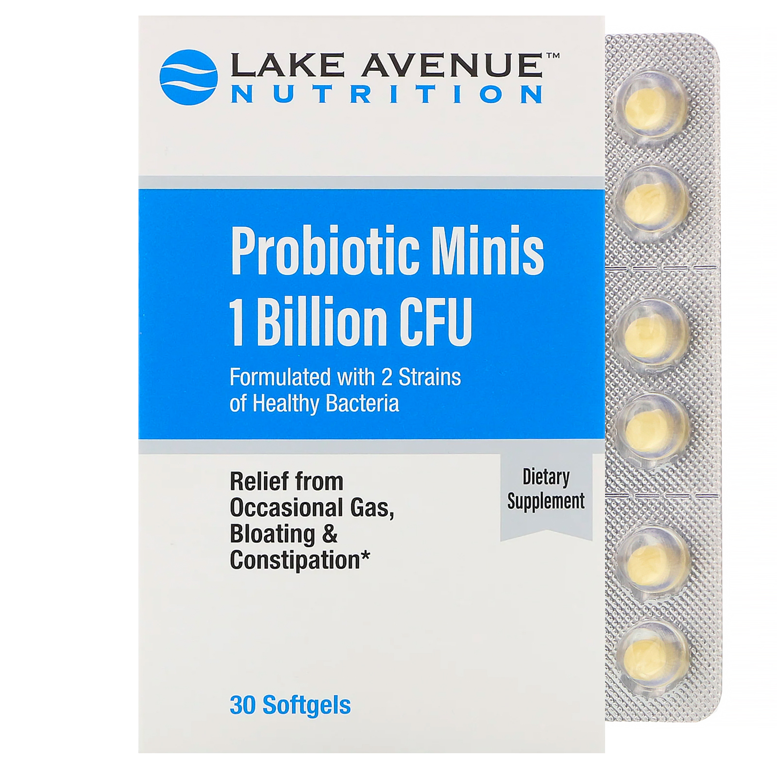 Probiotic Minis, 2 Strains of Healthy Bacteria, 1 Billion CFU, 30 Mini