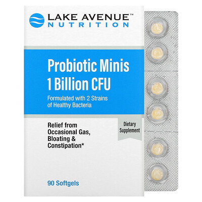 

Lake Avenue Nutrition Probiotic Minis 2 Strain Blend 1 Billion CFU 90 Softgels