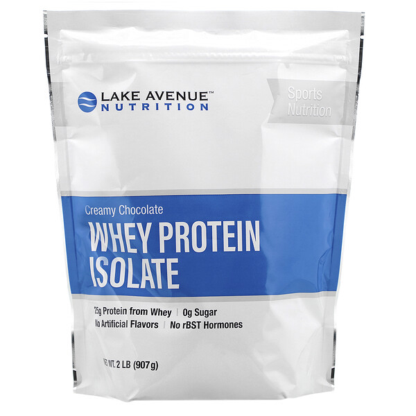 Lake Avenue Nutrition‏, חלבון מי גבינה מבודד, קרם שוקולד, 907 גרם (2 פאונד)