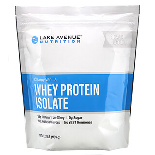 Lake Avenue Nutrition, Isolado de Proteína Whey, Baunilha Cremosa, 907 g (2 lb)