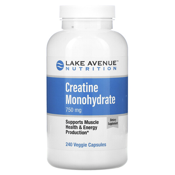 Creatine Monohydrate, 750 mg, 240 Veggie Capsules