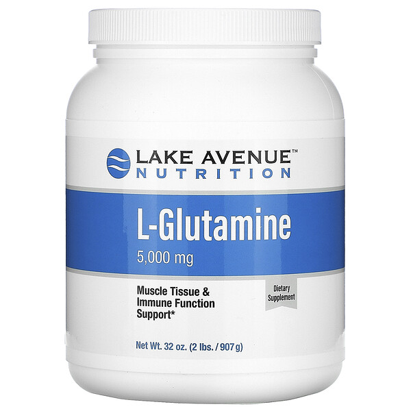 L-glutamina en polvo, Sin sabor, 5000 mg, 907 g (32 oz)