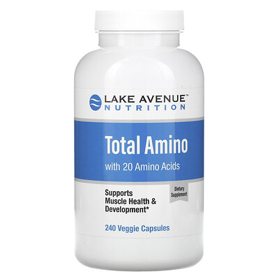 Lake Avenue Nutrition аминокислоты, 240 растительных капсул