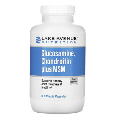 Lake Avenue Nutrition глюкозамин, хондроитин и МСМ, 360 вегетарианских капсул