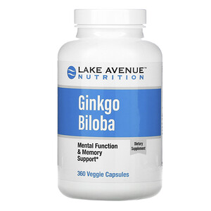 Отзывы о Lake Avenue Nutrition, Ginkgo Biloba, 120 mg, 360 Veggie Capsules