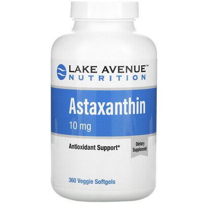 Lake Avenue Nutrition астаксантин, 10 мг, 360 вегетарианских капсул