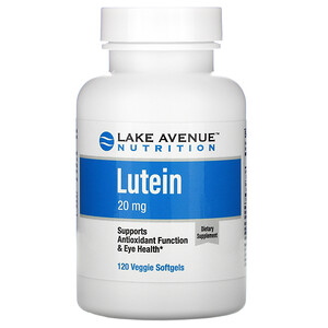 Отзывы о Lake Avenue Nutrition, Lutein, 20 mg, 120 Veggie Softgels