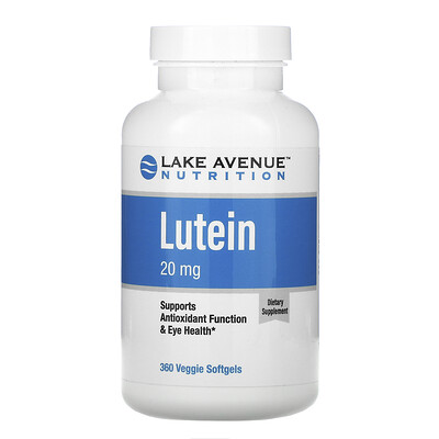

Lake Avenue Nutrition лютеин, 20 мг, 360 растительных мягких таблеток