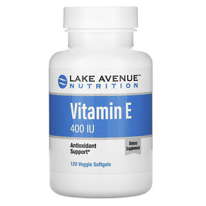 Lake Avenue Nutrition, Vitamin E, 400 IU, 120 Veggie Softgels отзывы покупателей