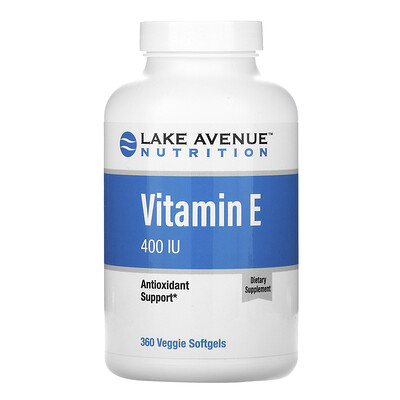 

Lake Avenue Nutrition витамин E, 400 МЕ, 360 вегетарианских мягких таблеток